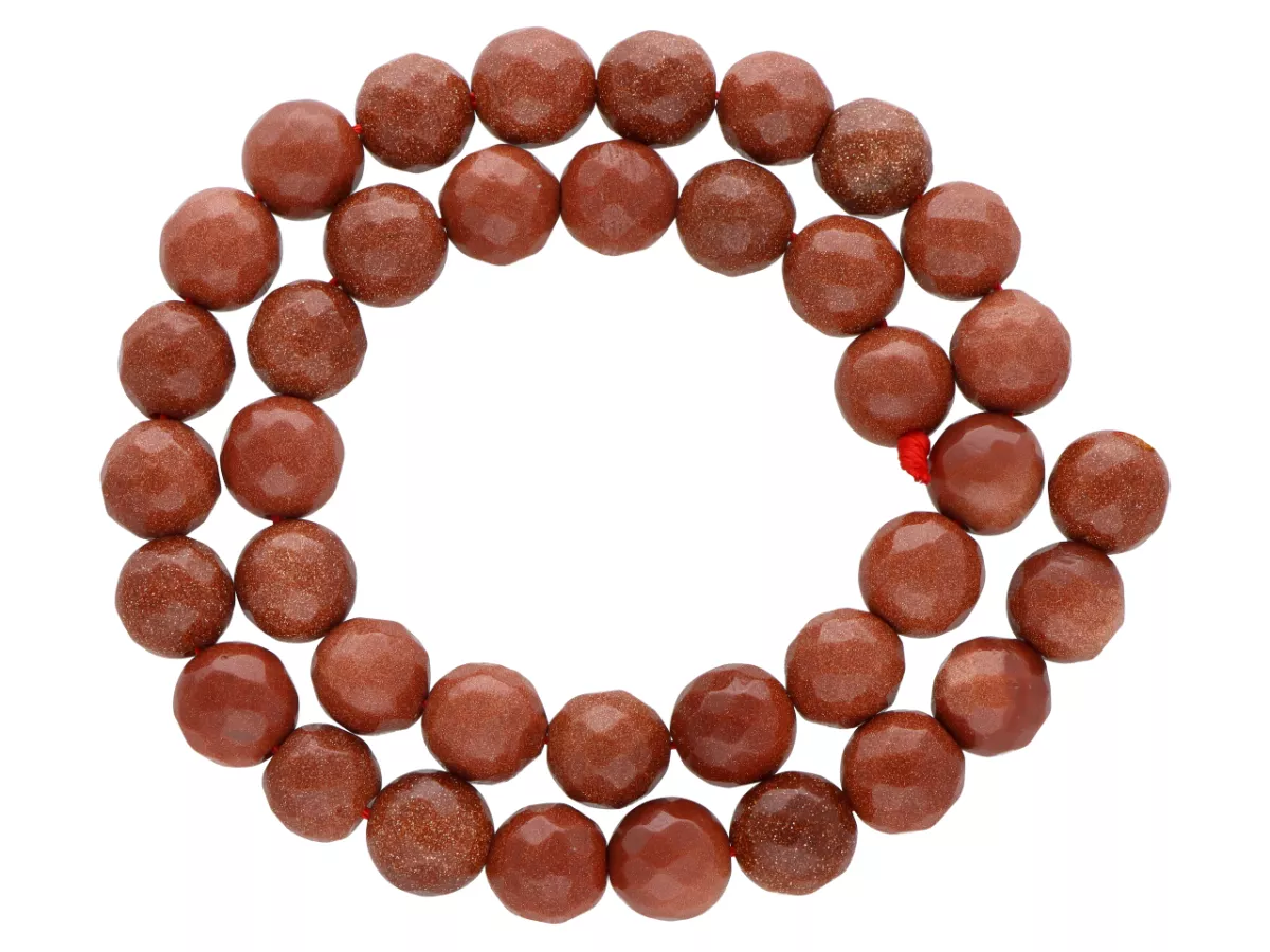 K5X08 PIASEK PUSTYNI KULE FASETOWANE 9,5 mm - 1 SZNUR