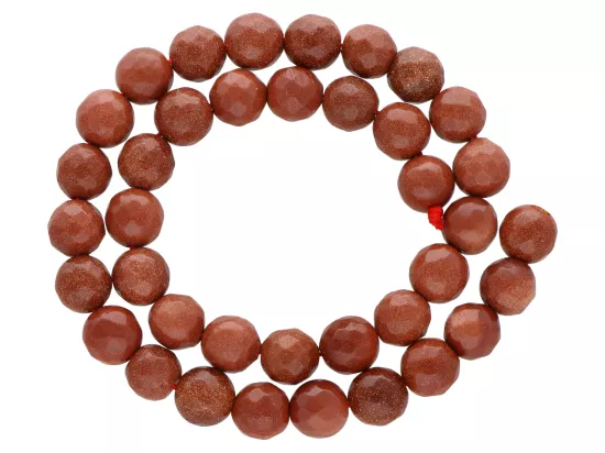 K5X08 PIASEK PUSTYNI KULE FASETOWANE 9,5 mm - 1 SZNUR