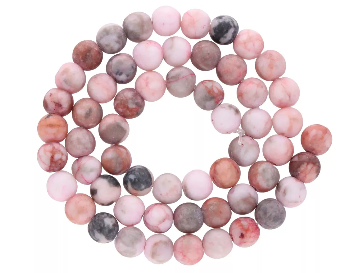 K6Y38 RODONIT MATOWY KULE 6,5 mm - 1 SZNUR