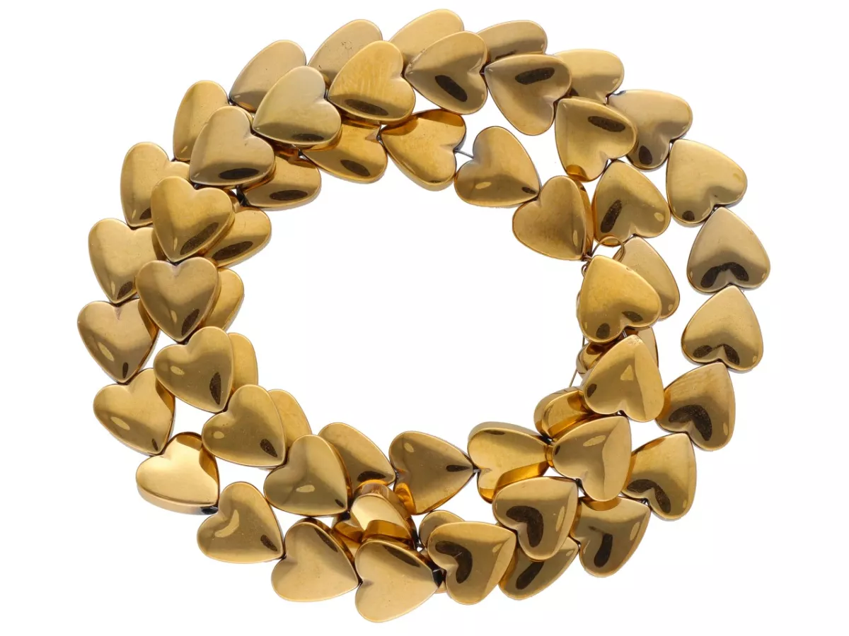 K7P00 HEMATYT MIODOWY SERCE 8/8 mm - 1 SZNUR