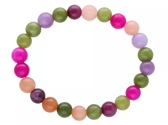 R4S23 BRANSOLETKA JADEIT TURMALINOWY KULE 8,5 mm