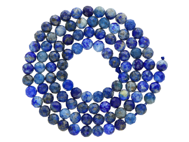 K7A58 LAPIS LAZULI KULE FASETOWANE 4 mm - 1 SZNUR