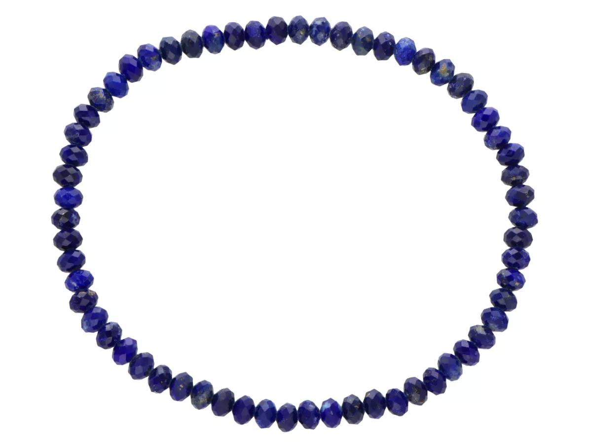 R5C37 BRANSOLETKA LAPIS LAZULI OPONKI FASETOWANE 4 mm