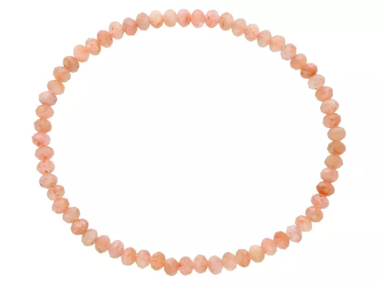 R5B41 BRANSOLETKA KAMIEŃ SŁONECZNY OPONKI FASETOWANE 4 mm