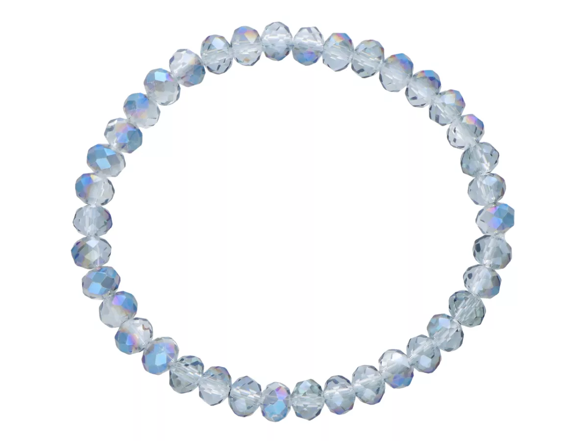 R4G29 BRANSOLETKA KRYSZTAŁKI 6 mm NA GUMCE