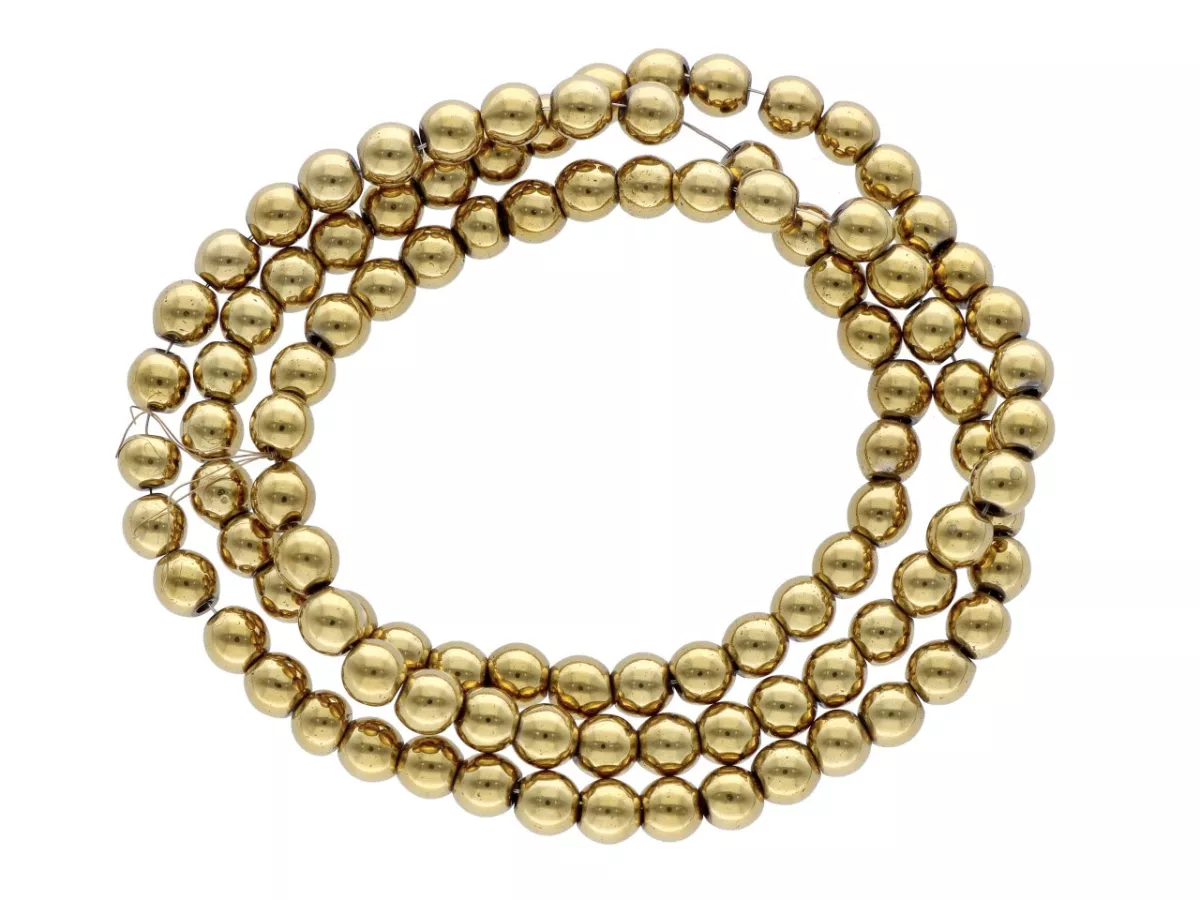 K6A44 HEMATYT KULE 4 mm - 1 SZNUR