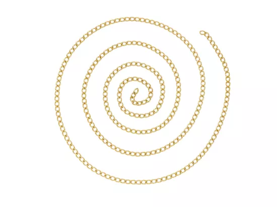 P5K90 ŁAŃCUSZEK OZDOBNY STAL CHIRURGICZNA 3,8 mm - 1 m