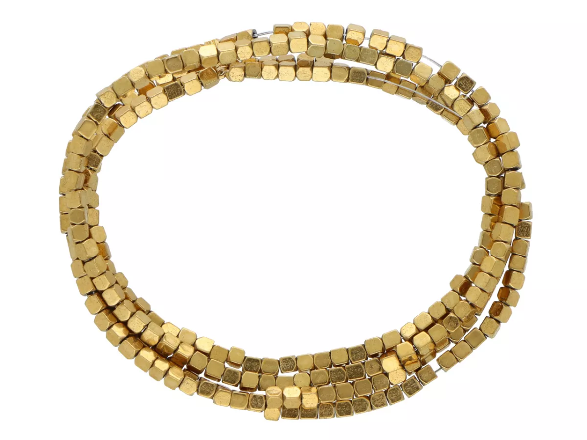 K7O81 HEMATYT MIODOWY KOSTKI 1,5/1,5 mm - 1 SZNUR