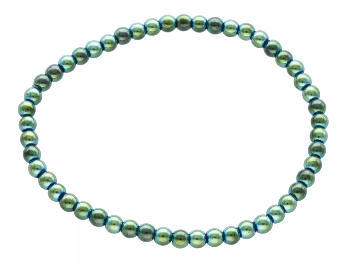 R4H29 BRANSOLETKA HEMATYT KULE 4 mm