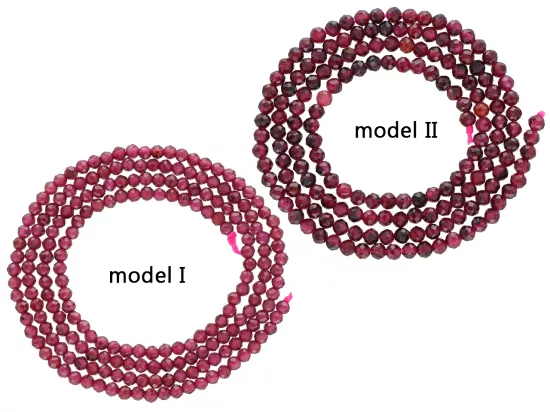 K6U94 GRANAT KULE FASETOWANE 2 mm - 1 SZNUR