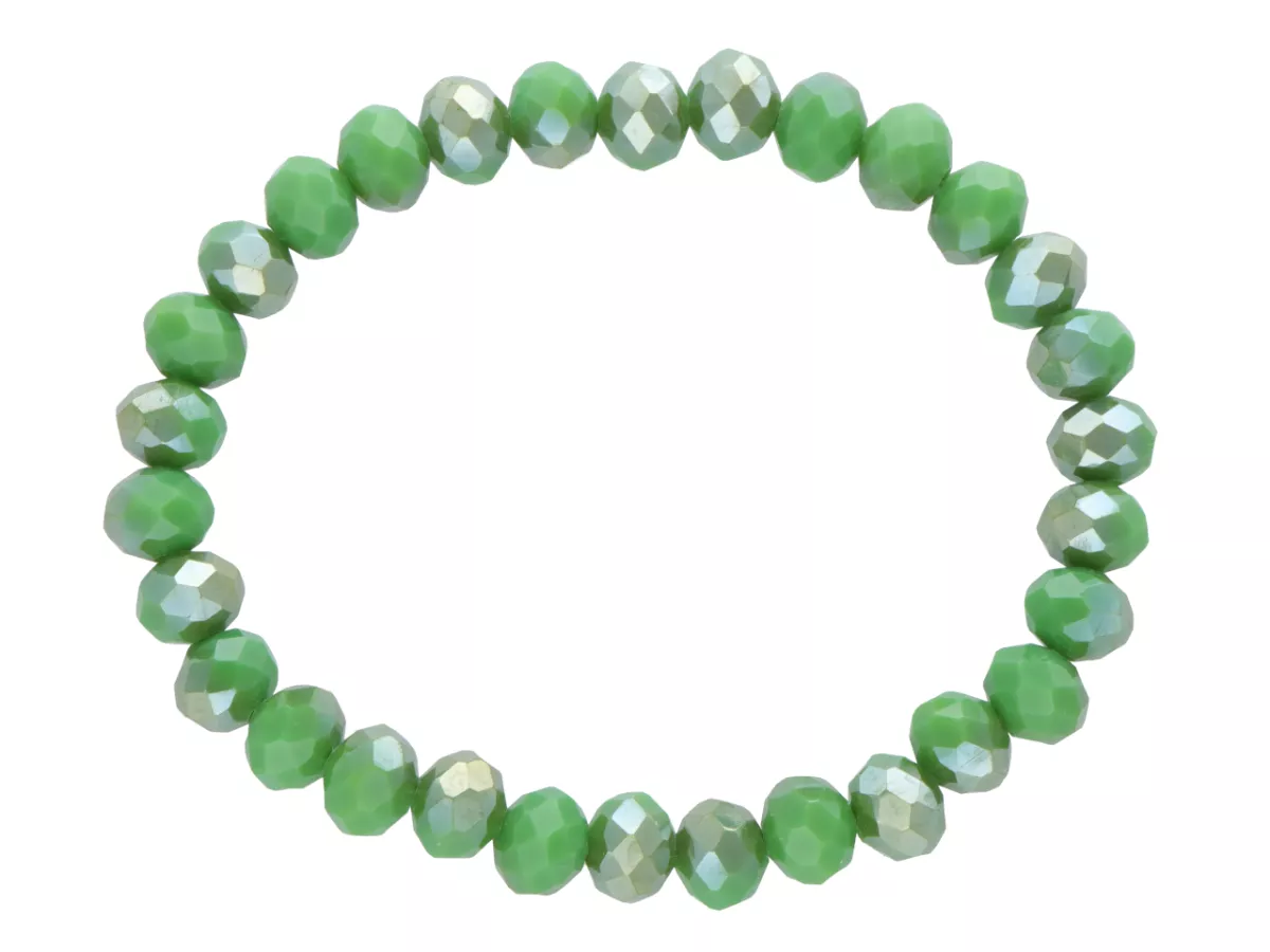 R4D38 BRANSOLETKA KRYSZTAŁKI 8 mm NA GUMCE