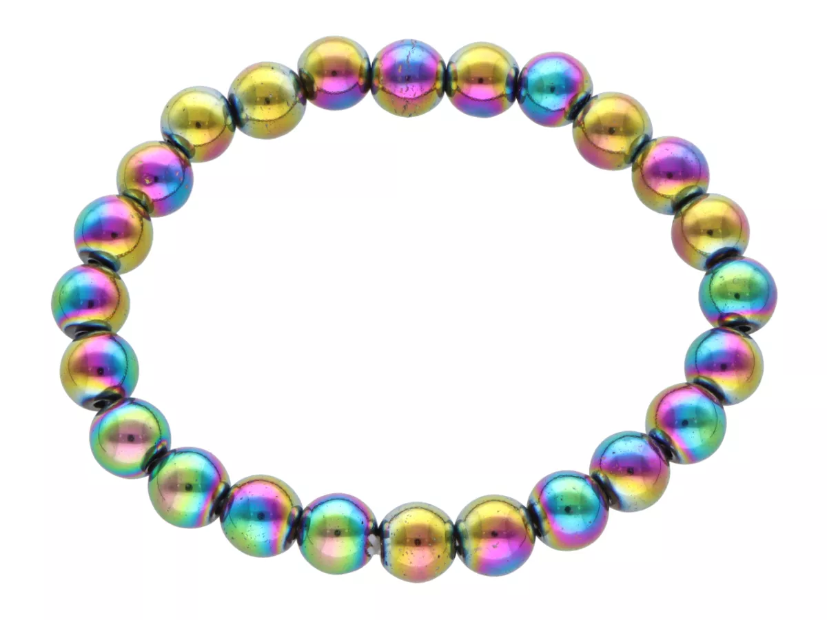 R2F83 BRANSOLETKA HEMATYT KULE 8 mm