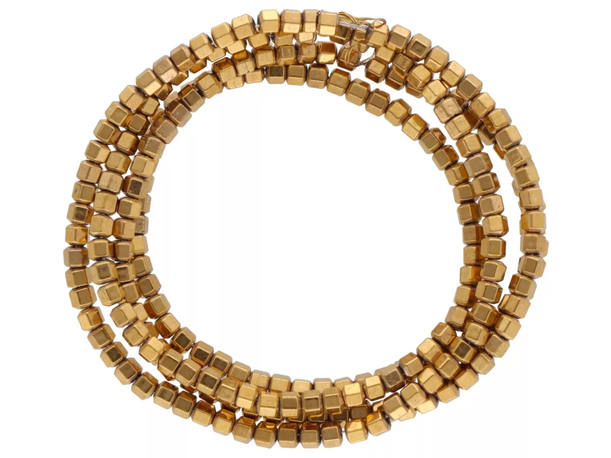 K7P07 HEMATYT MIODOWY ELEMENTY 2/2 mm - 1 SZNUR