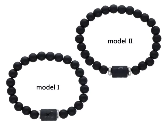 R4E93 BRANSOLETKA LAWA PRASOWANA KULE 8 mm - STRZELEC