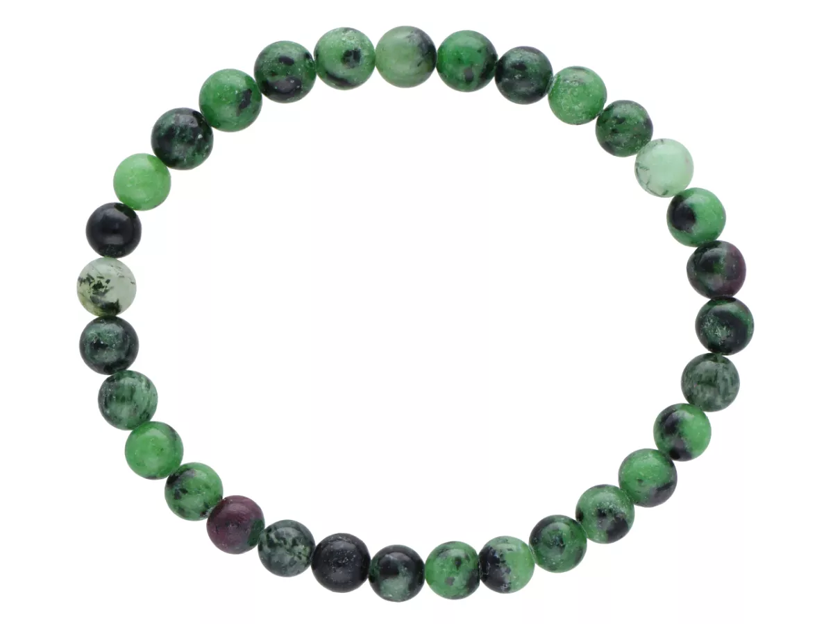 R4O98 BRANSOLETKA ZOISYT Z RUBINEM KULE 6 mm