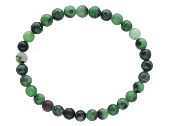 R4O98 BRANSOLETKA ZOISYT Z RUBINEM KULE 6 mm