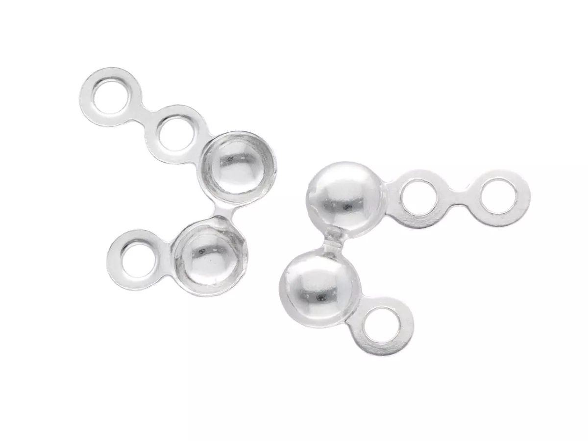 P3J96 ŁAPACZKI DZIEWCZYNKI BOCZNE 3 mm SREBRO 925 - 2 SZTUKI