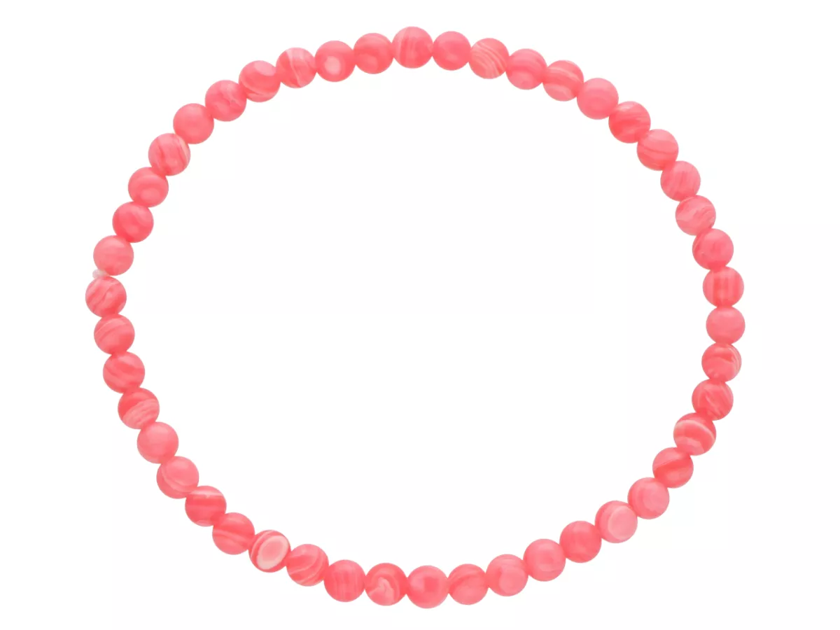 R4Z81 BRANSOLETKA RODOCHROZYT KULE 4 mm