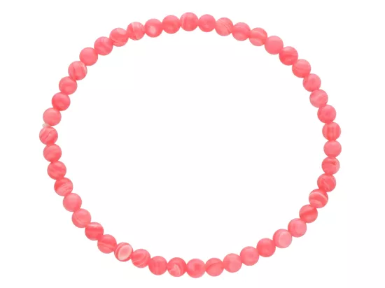 R4Z81 BRANSOLETKA RODOCHROZYT KULE 4 mm