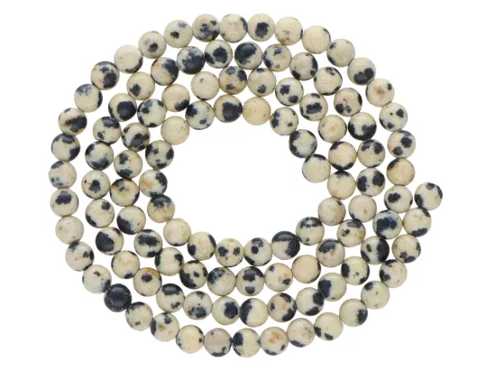 K7O47 JASPIS DALMATYŃSKI KULE 3,5 mm - 1 SZNUR