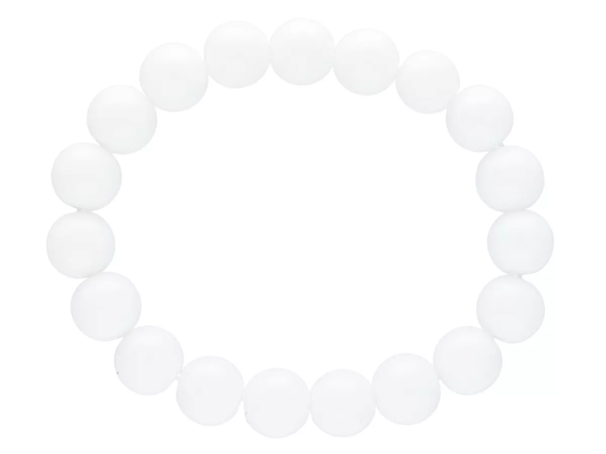 R1U01 BRANSOLETKA AGAT BIAŁY KULE 10 mm