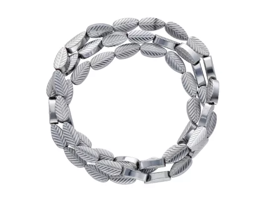 K6T46H HEMATYT LIŚCIE 4/7,5 mm - 5 SZNURÓW - ZESTAW