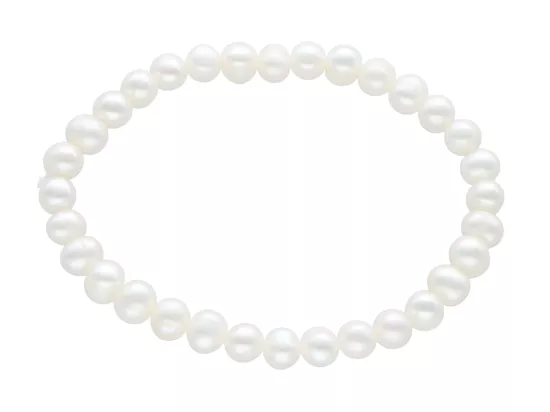 R4B46 BRANSOLETKA PERŁY NATURALNE NA GUMCE