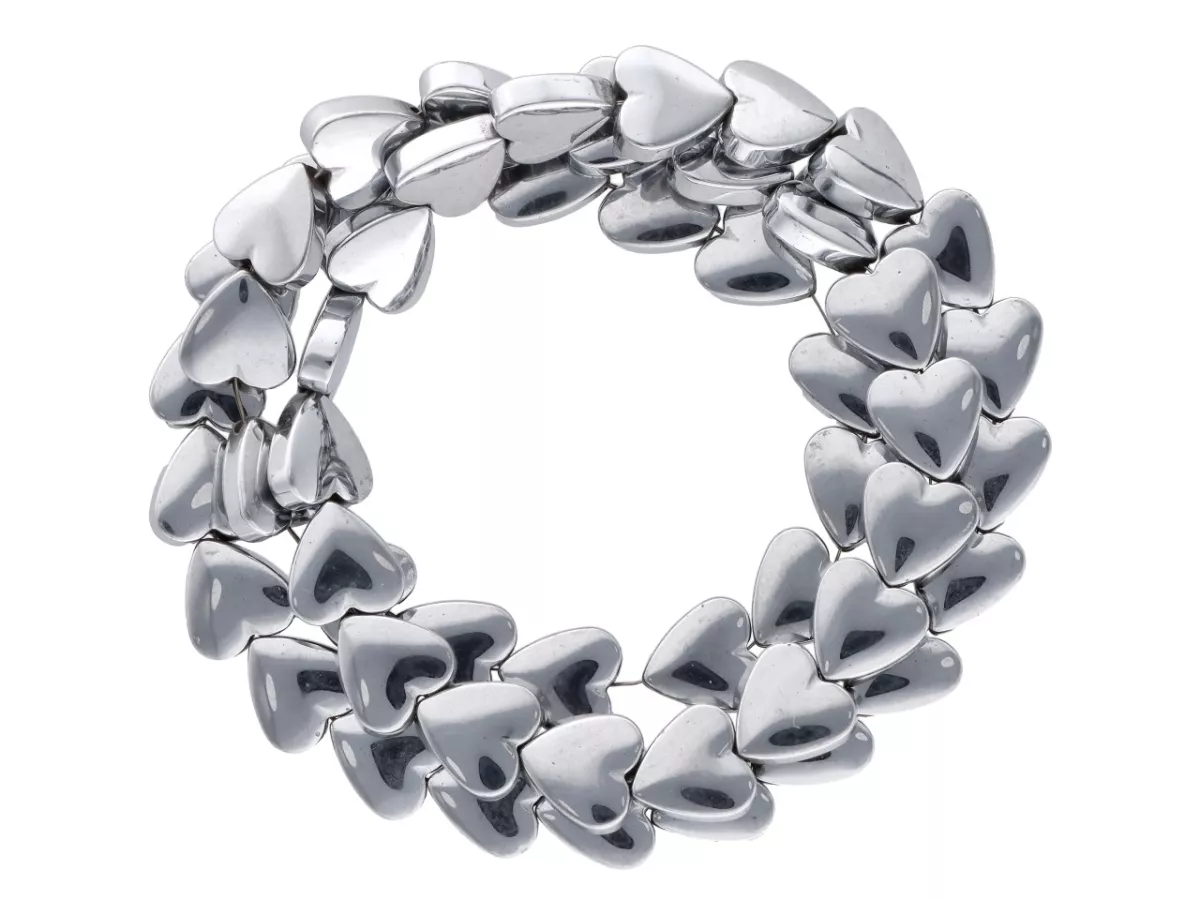 K6T11 HEMATYT SERDUSZKA 8/8 mm - 1 SZNUR