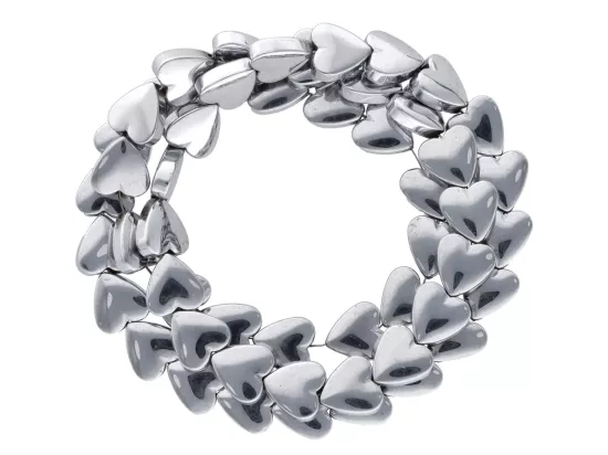 K6T11 HEMATYT SERDUSZKA 8/8 mm - 1 SZNUR