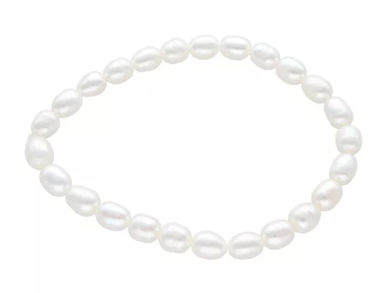 R4B50 BRANSOLETKA PERŁY NATURALNE NA GUMCE