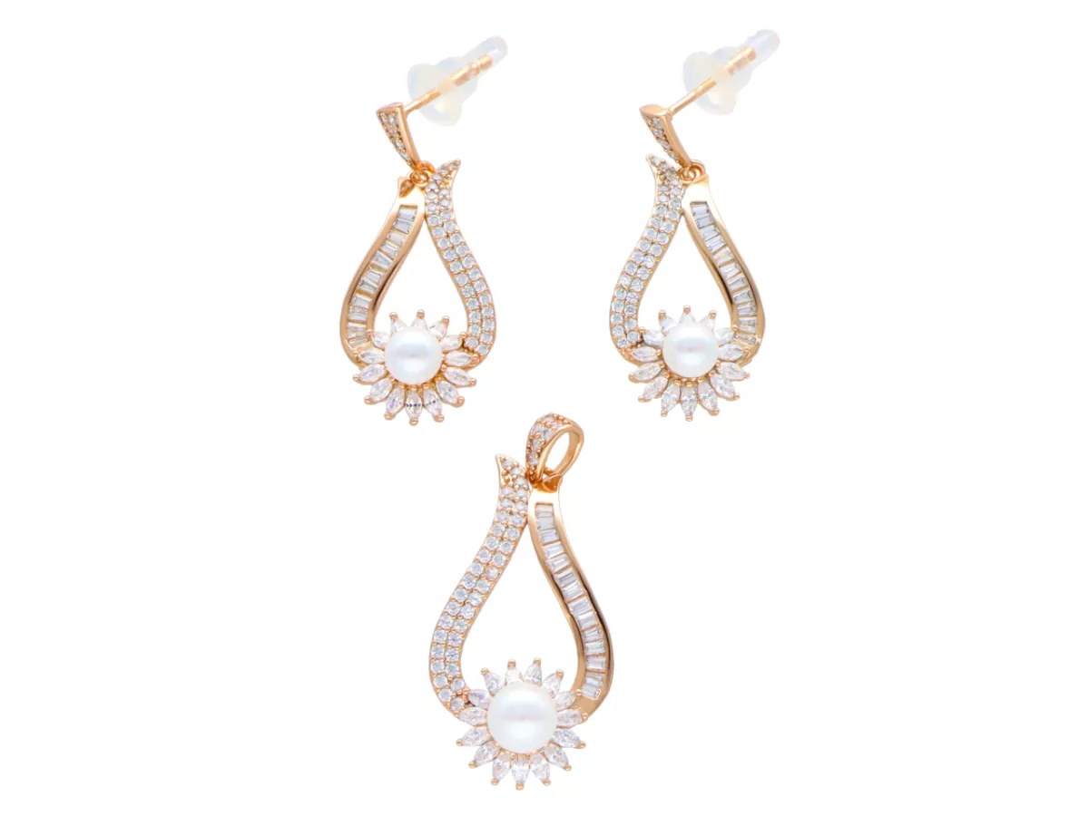 N3F77 KOMPLET BIŻUTERII XUPING - WISIOR I KOLCZYKI