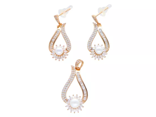 N3F77 KOMPLET BIŻUTERII XUPING - WISIOR I KOLCZYKI