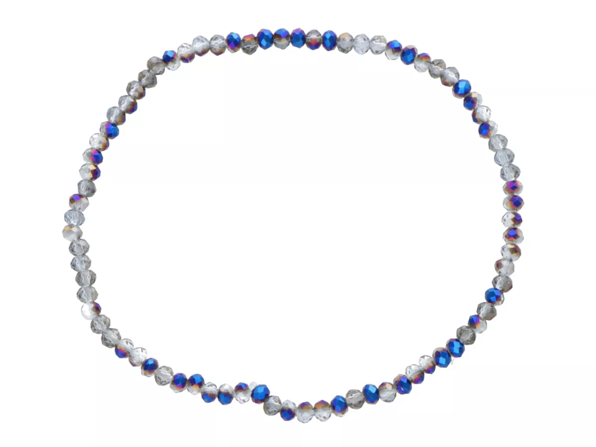 R4C11 BRANSOLETKA KRYSZTAŁKI 2,5 mm NA GUMCE