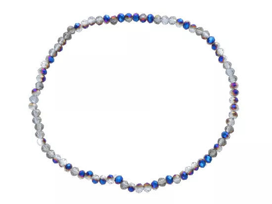 R4C11 BRANSOLETKA KRYSZTAŁKI 2,5 mm NA GUMCE