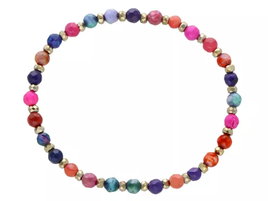 R5B19 BRANSOLETKA AGAT I HEMATYT