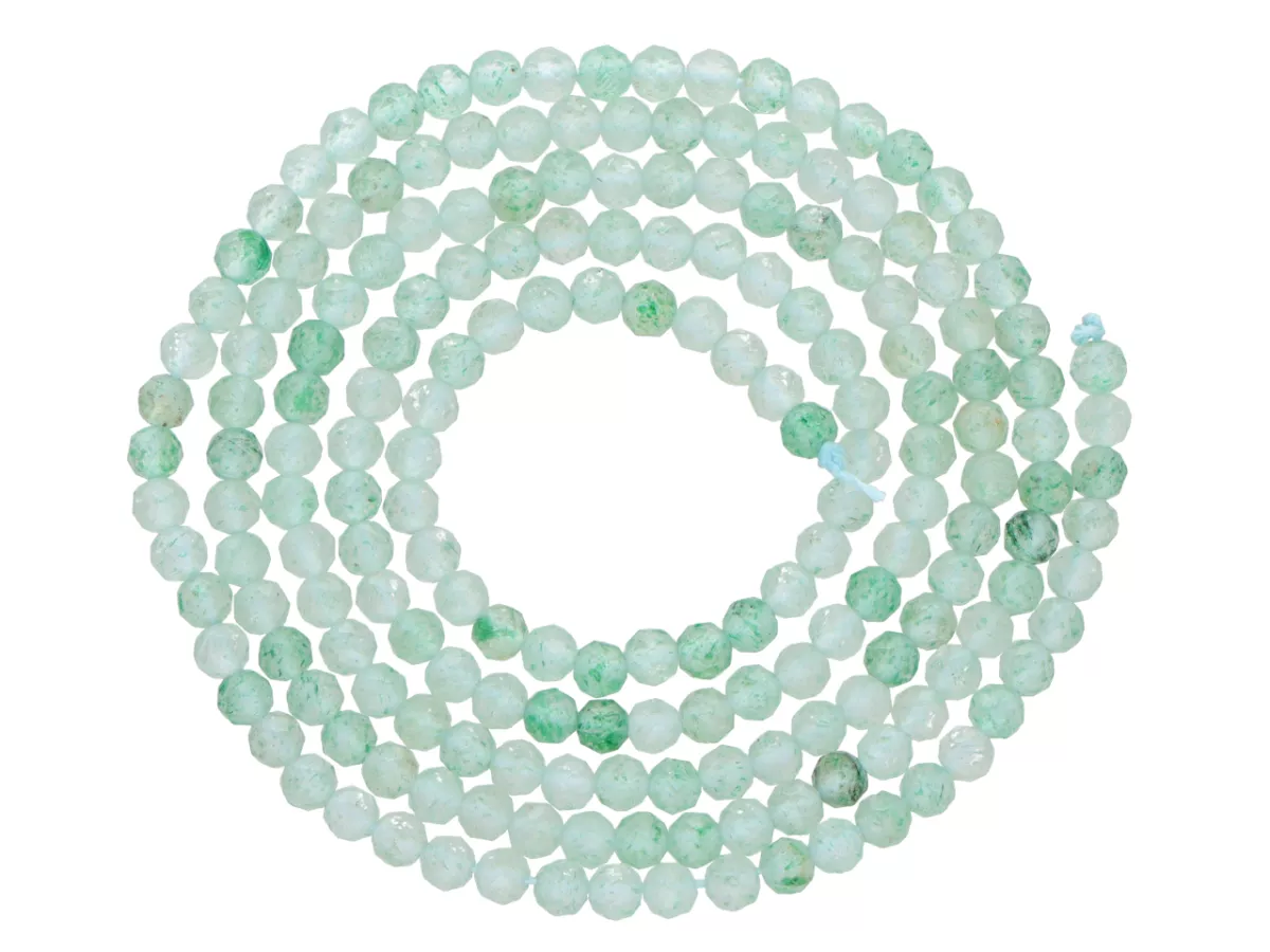 K6S57 JADEIT ZIELONY KULE FASETOWANE 2 mm 1 SZNUR