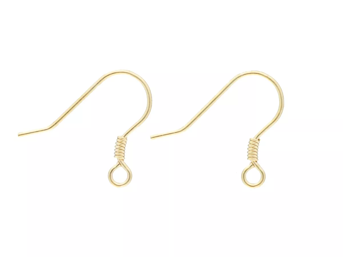 P3I51 BIGLE OTWARTE SREBRO 925 POZŁACANE - 1 PARA