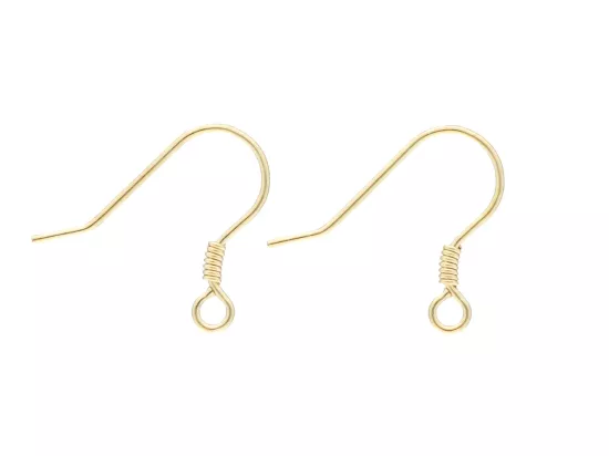 P3I51 BIGLE OTWARTE SREBRO 925 POZŁACANE - 1 PARA