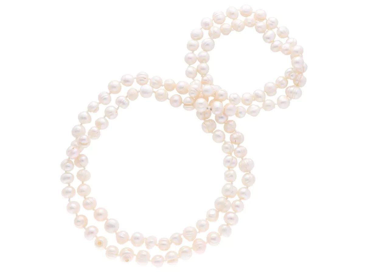 N3E37 NASZYJNIK PERŁY NATURALNE