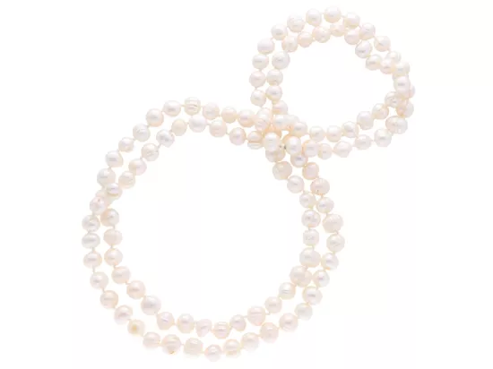 N3E37 NASZYJNIK PERŁY NATURALNE