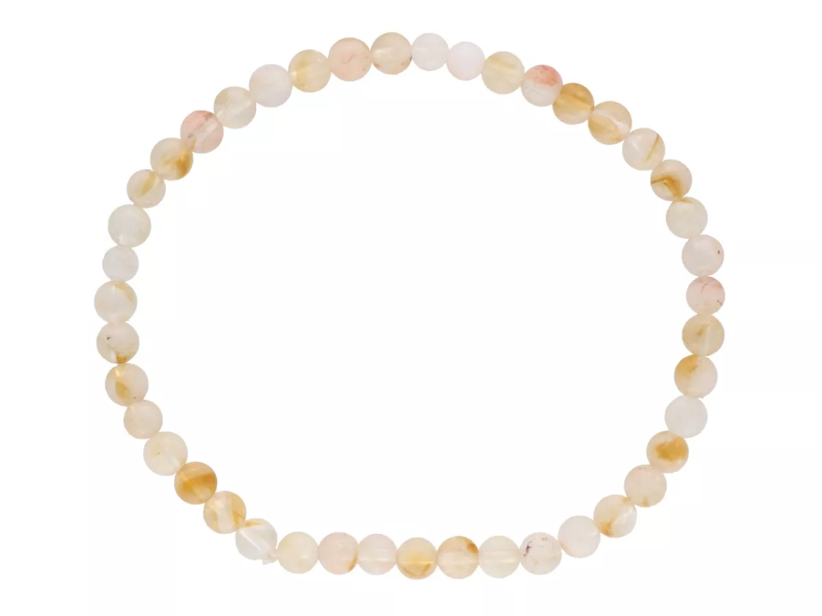 R4Z75 BRANSOLETKA CYTRYN MATOWY KULE 4,5 mm