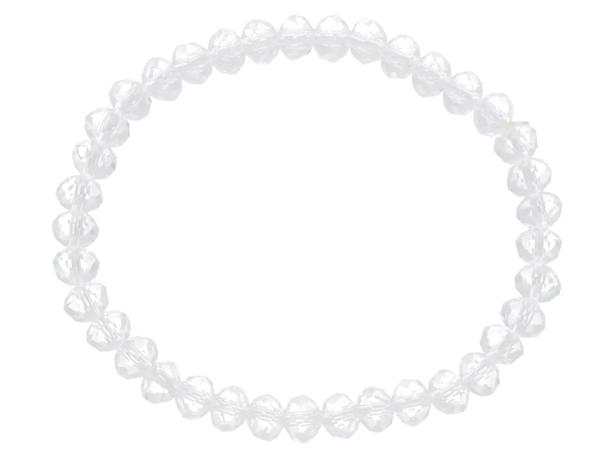 R1D29 BRANSOLETKA KRYSZTAŁKI 6 mm NA GUMCE