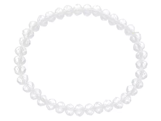R1D29 BRANSOLETKA KRYSZTAŁKI 6 mm NA GUMCE