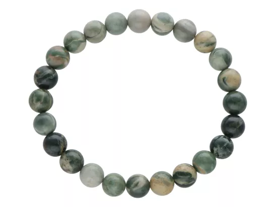 R4I40 BRANSOLETKA RODONIT ZIELONY KULE 8,5 mm