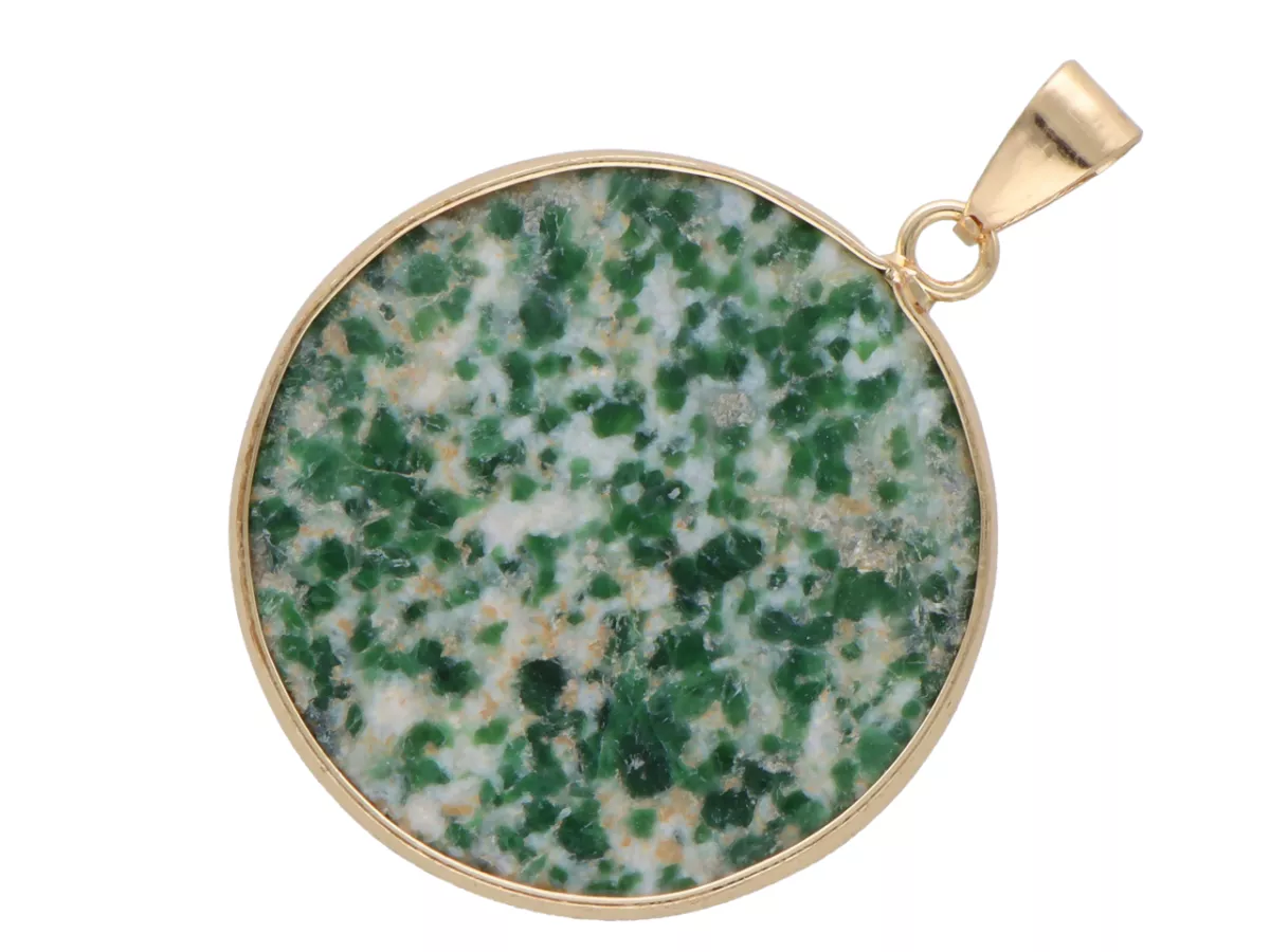 W2I00 WISIOR ZAWIESZKA JASPIS PLAMISTY ZIELONY