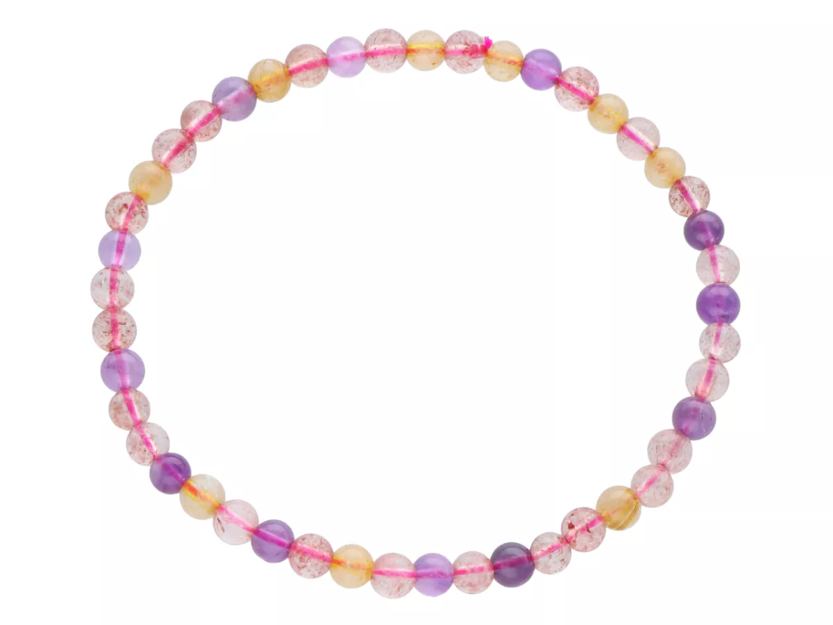 R4J28 BRANSOLETKA MIX KAMIENI KULE 5 mm