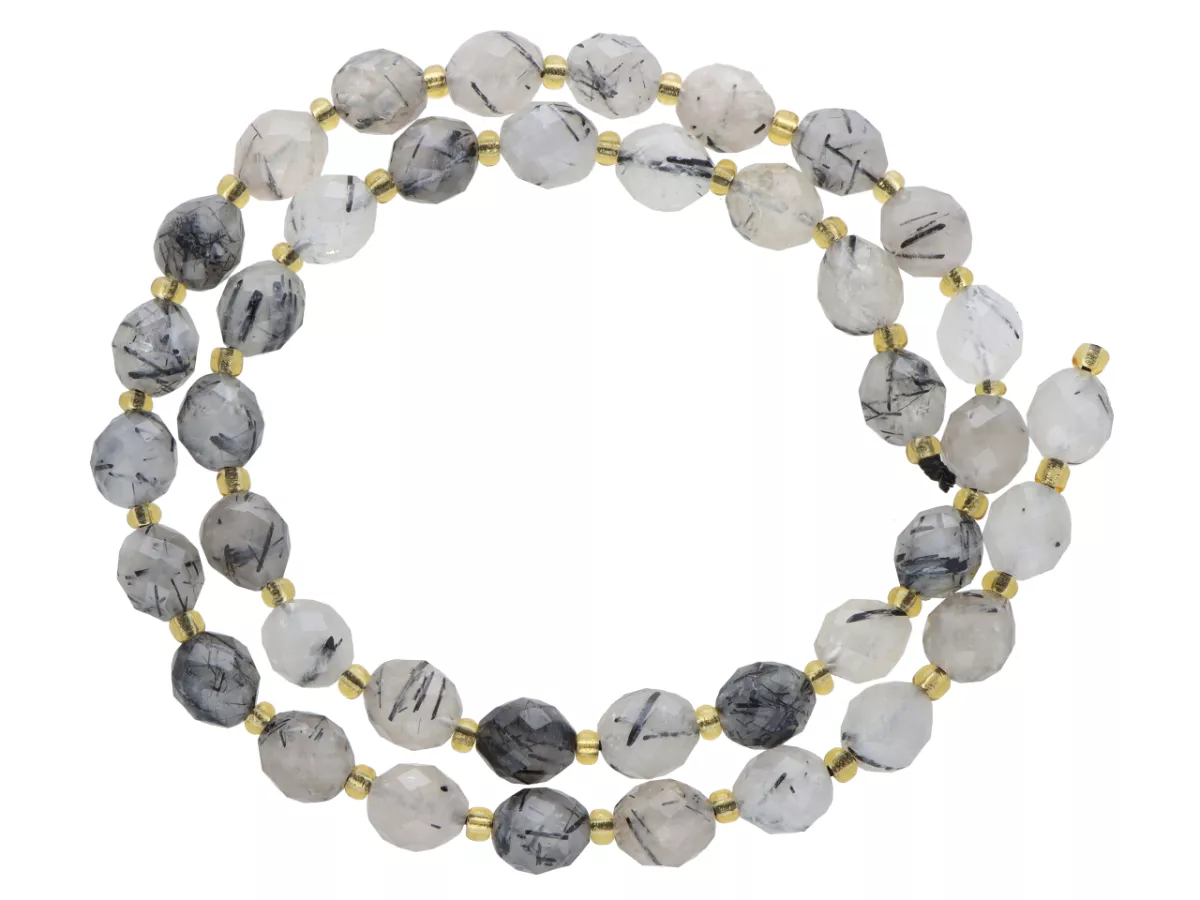 R4U35 KWARC PAPROCI OWAL FASETOWANY 7/8 mm - 1 SZNUR