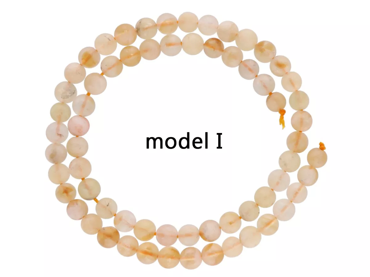 K7N07 CYTRYN MATOWY KULE 6 mm - 1 SZNUR