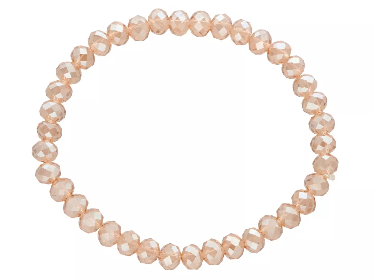 R2A87 BRANSOLETKA KRYSZTAŁKI 6 mm NA GUMCE