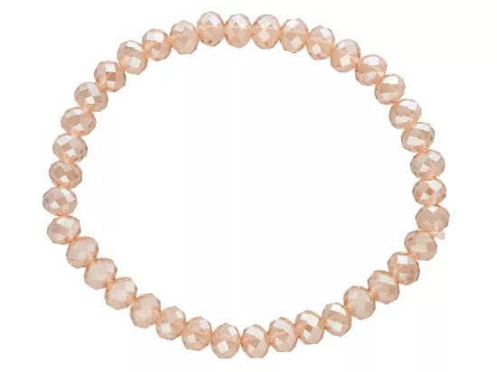 R2A87 BRANSOLETKA KRYSZTAŁKI 6 mm NA GUMCE